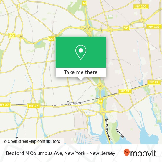 Mapa de Bedford N Columbus Ave