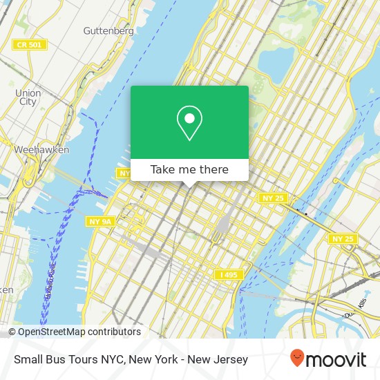 Small Bus Tours NYC map