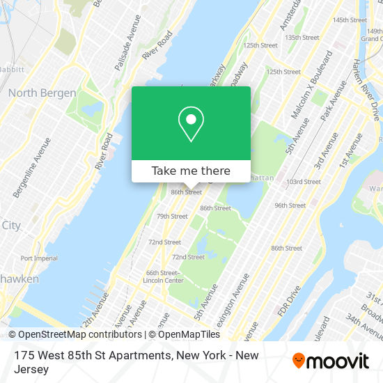 Mapa de 175 West 85th St Apartments