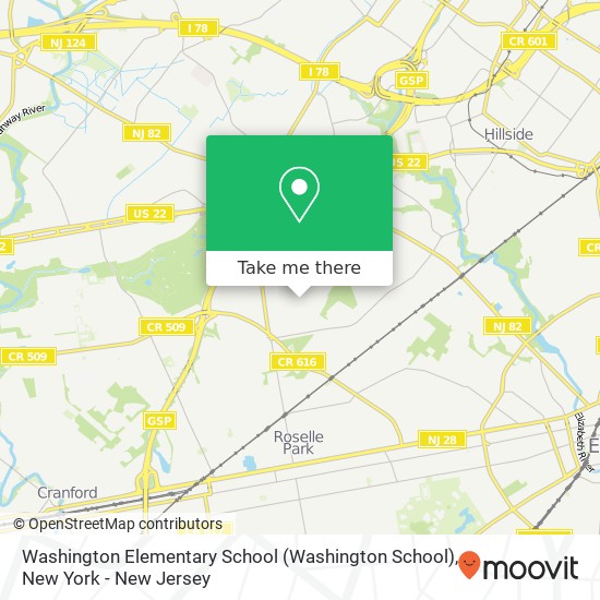 Mapa de Washington Elementary School (Washington School)