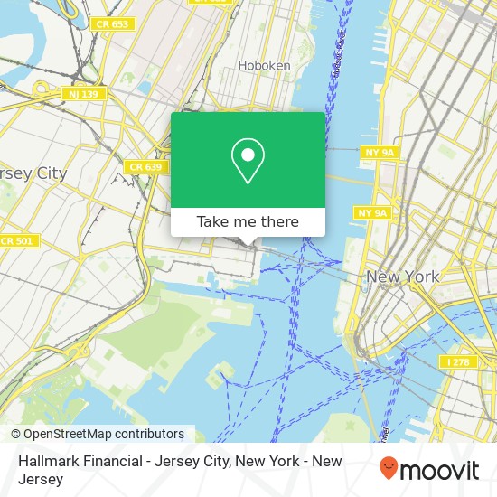 Mapa de Hallmark Financial - Jersey City