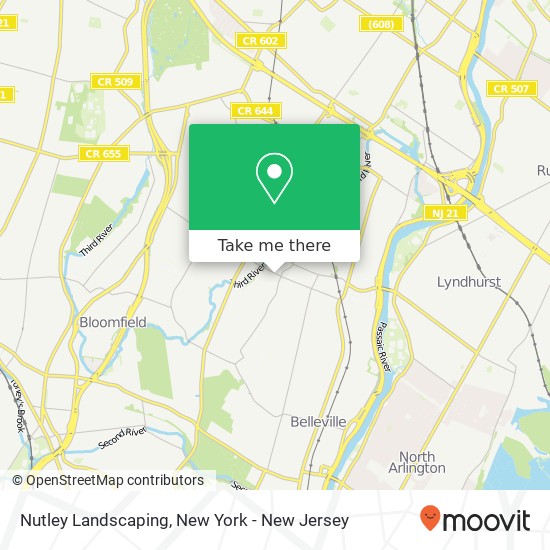 Nutley Landscaping map