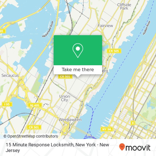 15 Minute Response Locksmith map