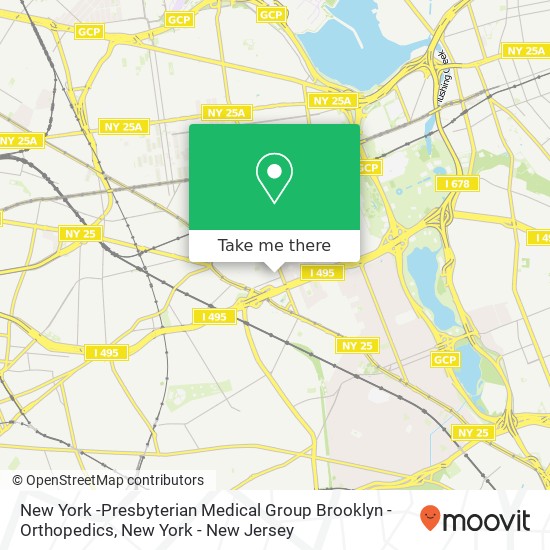 New York -Presbyterian Medical Group Brooklyn - Orthopedics map