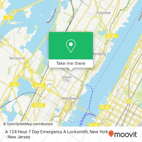 A 124 Hour 7 Day Emergency A Locksmith map