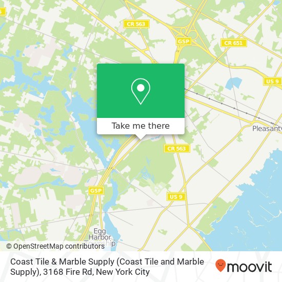 Coast Tile & Marble Supply (Coast Tile and Marble Supply), 3168 Fire Rd map