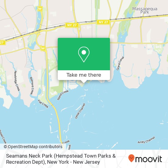 Mapa de Seamans Neck Park (Hempstead Town Parks & Recreation Dept)