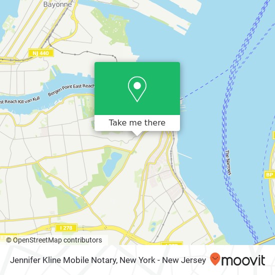 Mapa de Jennifer Kline Mobile Notary