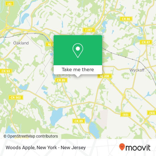 Woods Apple map