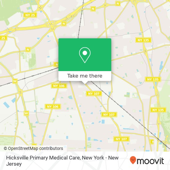 Mapa de Hicksville Primary Medical Care