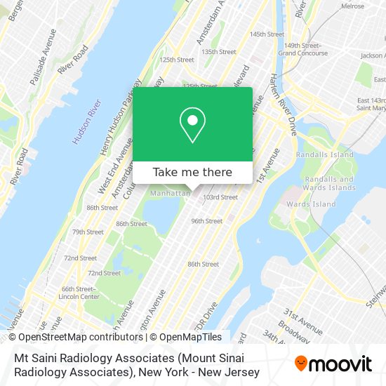 Mapa de Mt Saini Radiology Associates (Mount Sinai Radiology Associates)