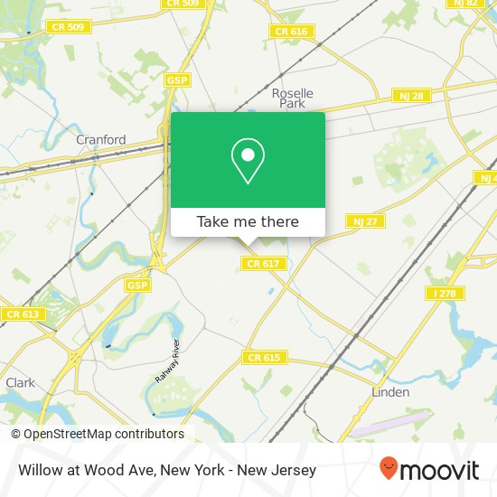 Willow at Wood Ave map