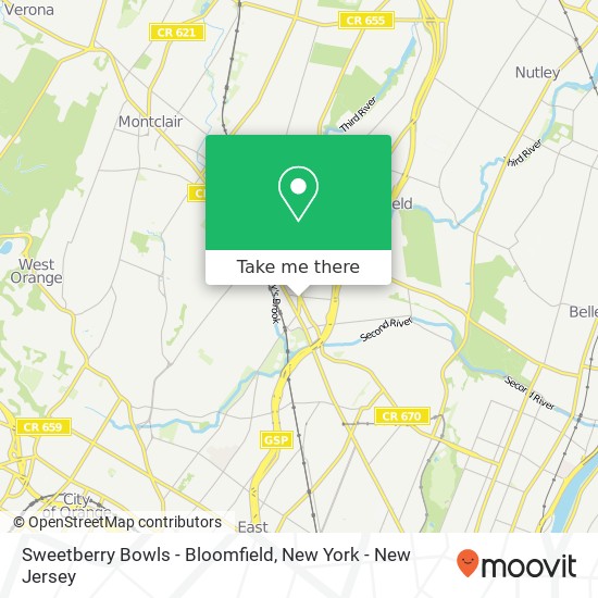Sweetberry Bowls - Bloomfield map