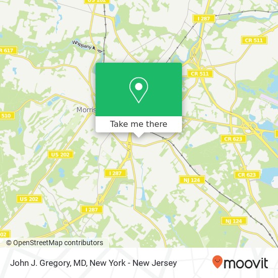 John J. Gregory, MD map