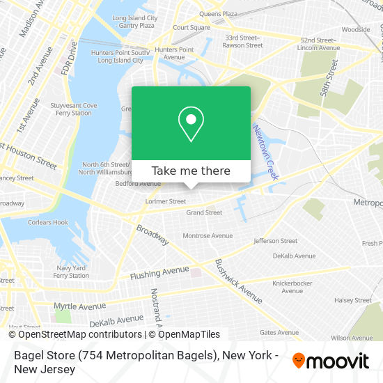 Bagel Store (754 Metropolitan Bagels) map