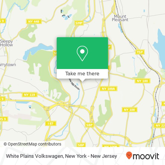 White Plains Volkswagen map