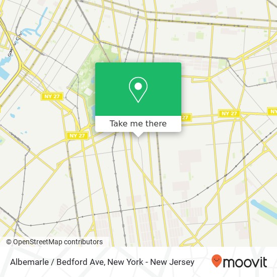 Albemarle / Bedford Ave map