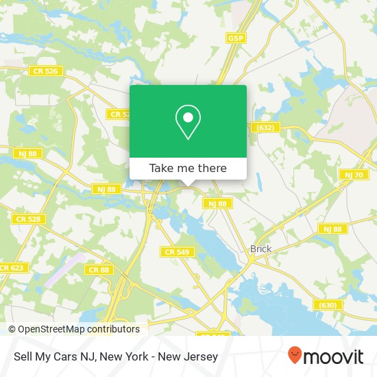 Mapa de Sell My Cars NJ