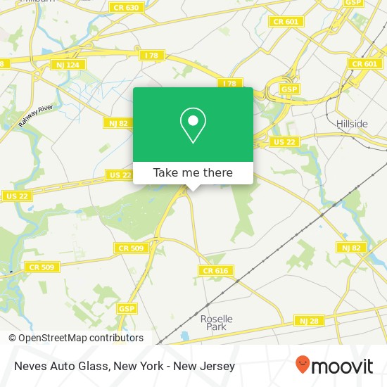 Neves Auto Glass map