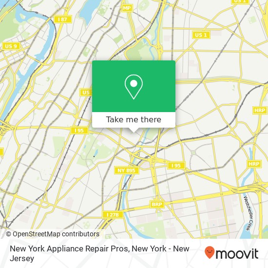 New York Appliance Repair Pros map