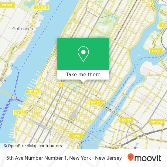 5th Ave Number Number 1 map