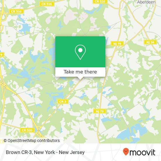 Mapa de Brown CR-3, Morganville, NJ 07751