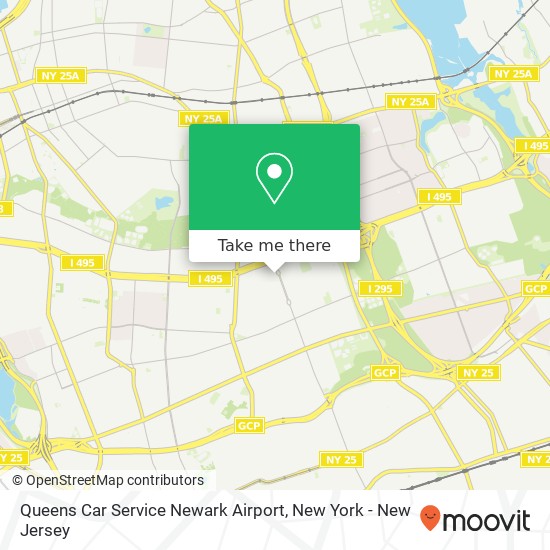 Queens Car Service Newark Airport map