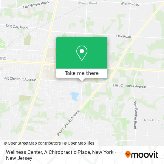 Wellness Center, A Chiropractic Place map