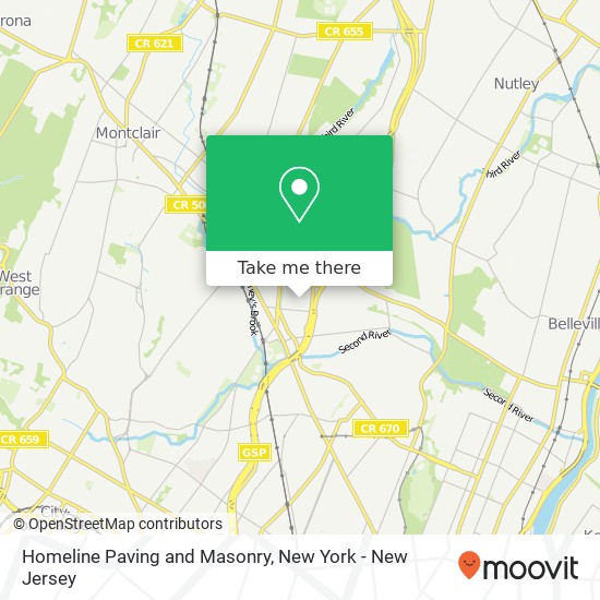 Homeline Paving and Masonry map