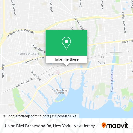 Mapa de Union Blvd Brentwood Rd