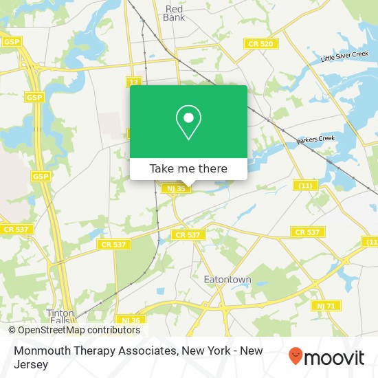 Monmouth Therapy Associates map