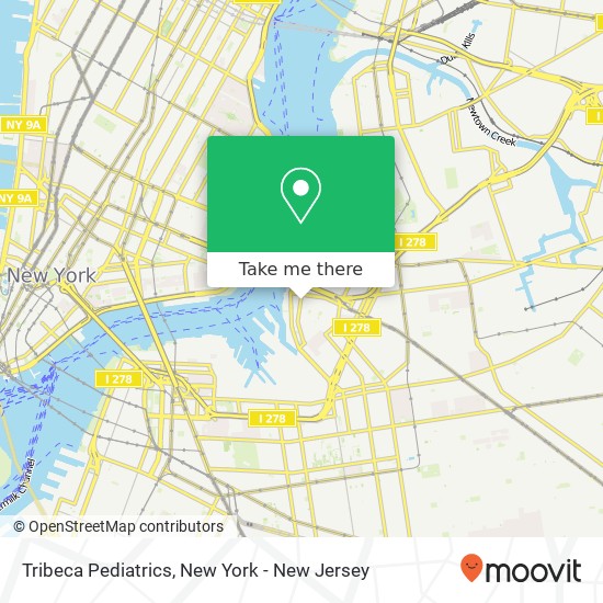 Mapa de Tribeca Pediatrics