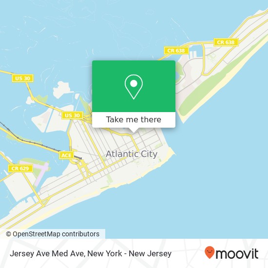 Mapa de Jersey Ave Med Ave