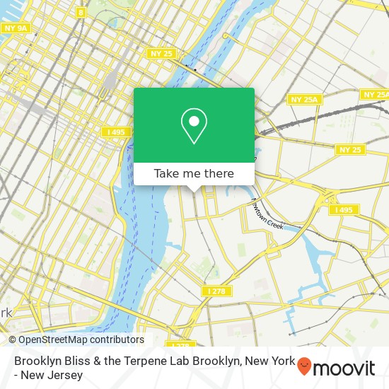 Brooklyn Bliss & the Terpene Lab Brooklyn map