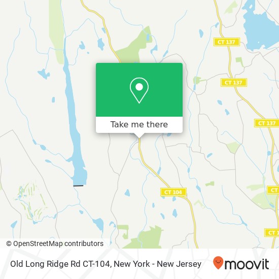 Mapa de Old Long Ridge Rd CT-104