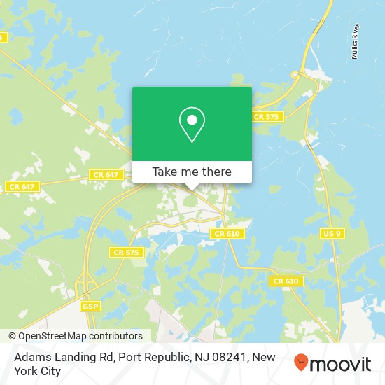 Adams Landing Rd, Port Republic, NJ 08241 map