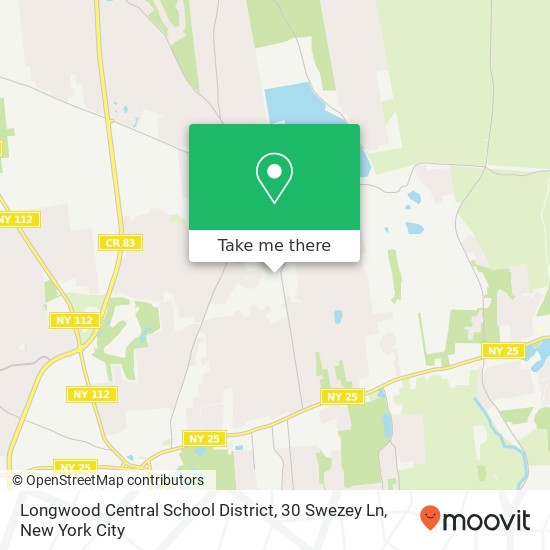 Mapa de Longwood Central School District, 30 Swezey Ln