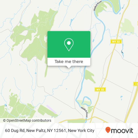 Mapa de 60 Dug Rd, New Paltz, NY 12561