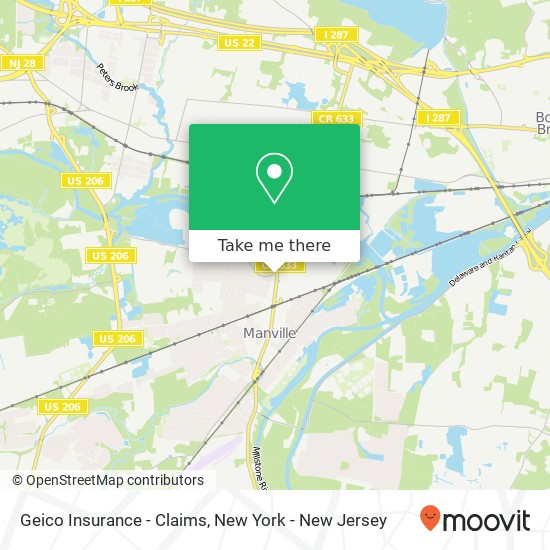 Geico Insurance - Claims map