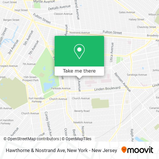 Mapa de Hawthorne & Nostrand Ave
