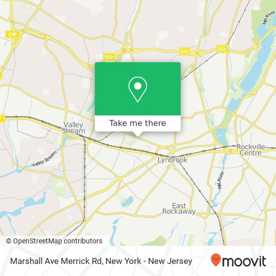 Mapa de Marshall Ave Merrick Rd