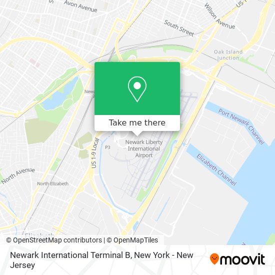 Newark International Terminal B map