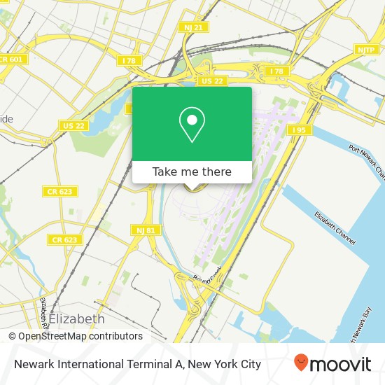 Newark International Terminal A map