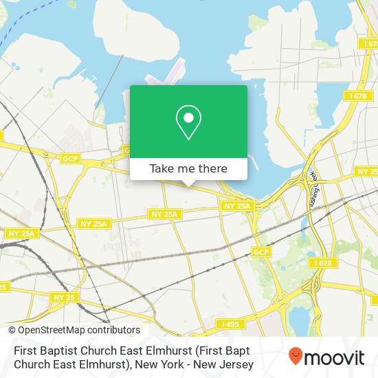 First Baptist Church East Elmhurst map
