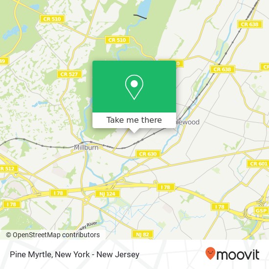 Pine Myrtle map