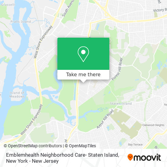 Mapa de Emblemhealth Neighborhood Care- Staten Island