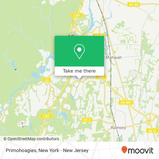 Primohoagies map