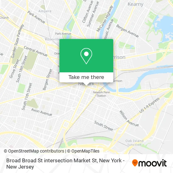 Broad Broad St intersection Market St map