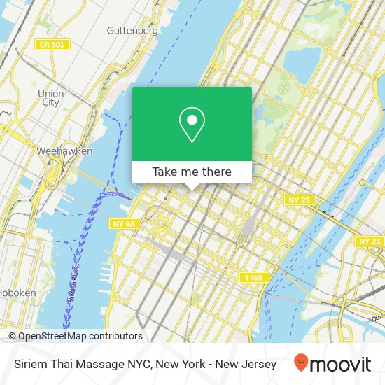 Siriem Thai Massage NYC map