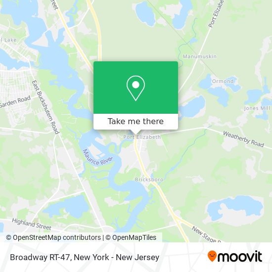 Broadway RT-47 map